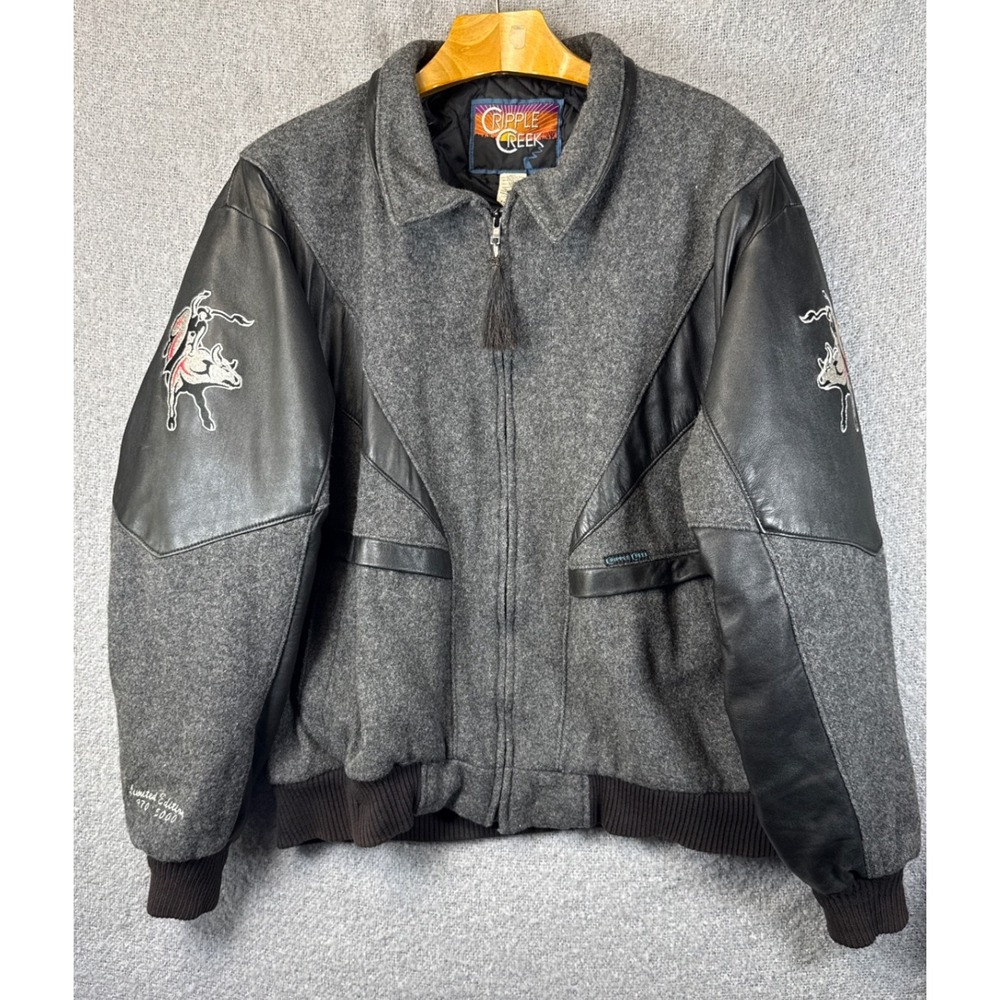 Cripple Creek Limited Edition 2XL Wool Leather Jacket Bud Light Cup World Finals